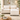 Chenille Sectional Sofa with Ottoman & Lumbar Pillows, White