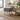 Linen Fabric Padded Wooden Leg Footstool