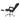 Black office chair with reclining feature on a white background