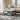 Square Linen Footstool with Metal Frame