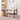 Corduroy Upholstered Accent Armchair with Rattan Side Panels