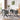 1+4 Dining Table Set with Sintered Stone Top, Chenille Chairs and Black Metal Legs