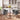 1+4 Dining Table Set with Sintered Stone Top, Chenille Chairs and Black Metal Legs