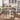 Dining Table and 4 Chair Set, Modern Oak Effect Kitchen Dining Set with Black Metal Frame