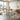 Modern Dining Table and 4 Stool Set, High Kitchen Table with Black Metal Frame