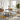 Modern Dining Table and 4 Stool Set, High Kitchen Table with Black Metal Frame