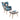 Colour Block Wingback Armchair & Footstool Set
