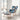 Colour Block Wingback Armchair & Footstool Set