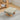 Linen Upholstered Footstool with Wooden Legs