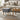 Linen Fabric Padded Wooden Leg Footstool