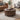 Round PU Leather Upholstered Storage Ottoman with Lift-Top & Flip Design