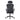 Black office chair with mesh back and headrest on a white background