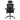 Black office chair with mesh back and headrest on a white background