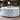 Round Linen Deep Buttoned Ottoman with Studded Edge